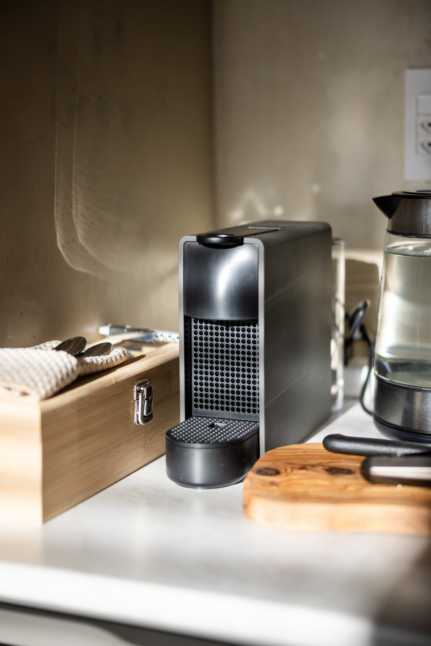 Coffee and minibar detail in Cottage Two